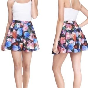 Express Floral Mini Skirt